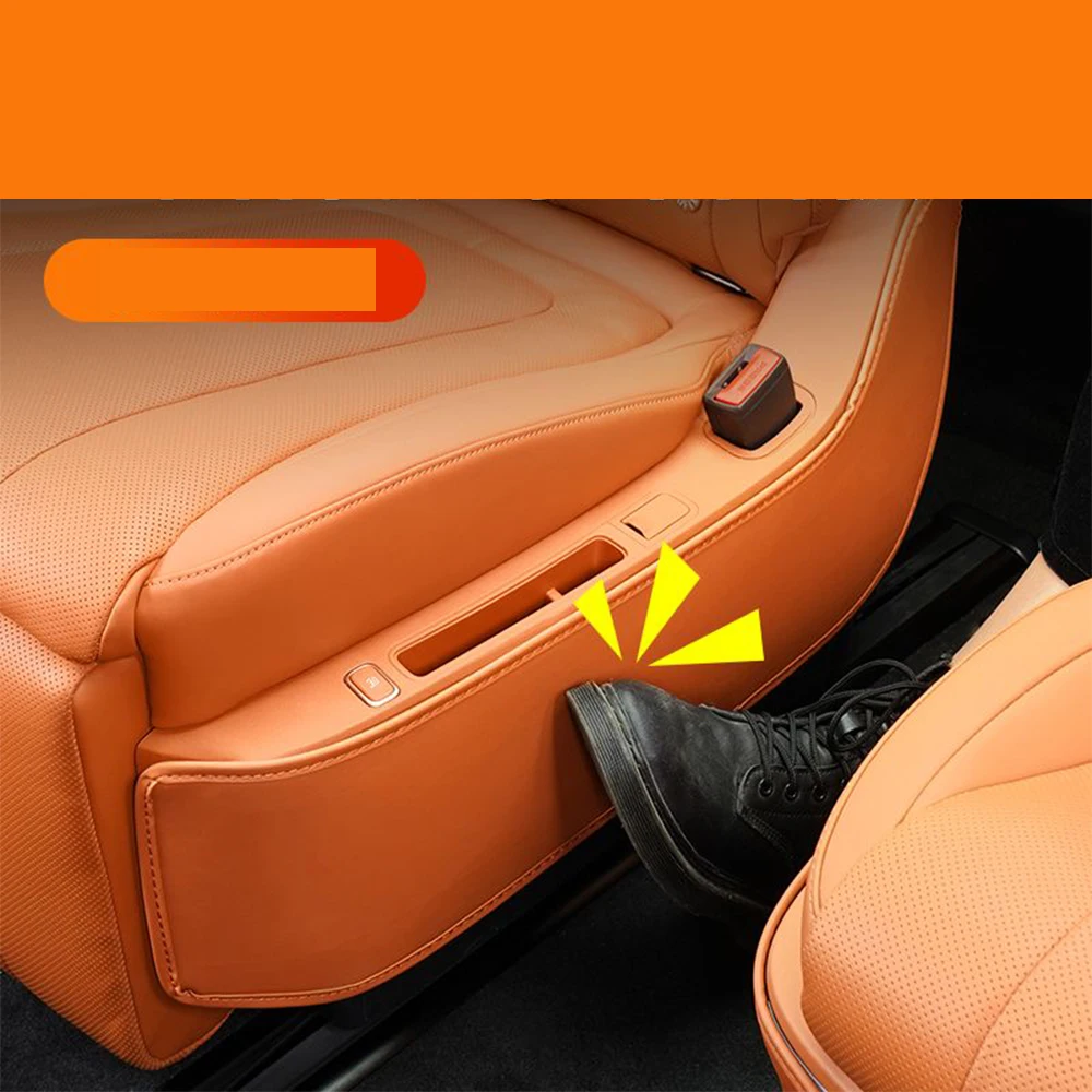 For HUAWEI Aito M9 2024 Leather Car Seat Anti-kick Pad Second Row Seat Aisle Rear Protection Mat Back Interior Accessories