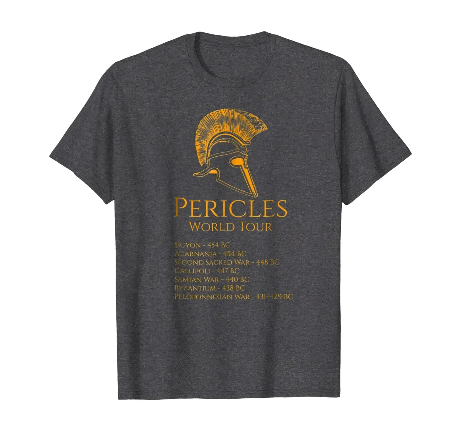 Ancient Greece Pericles World Tour Greek History T-Shirt 100% Cotton O-Neck Summer Short Sleeve Casual Mens T-shirt Size S-3XL