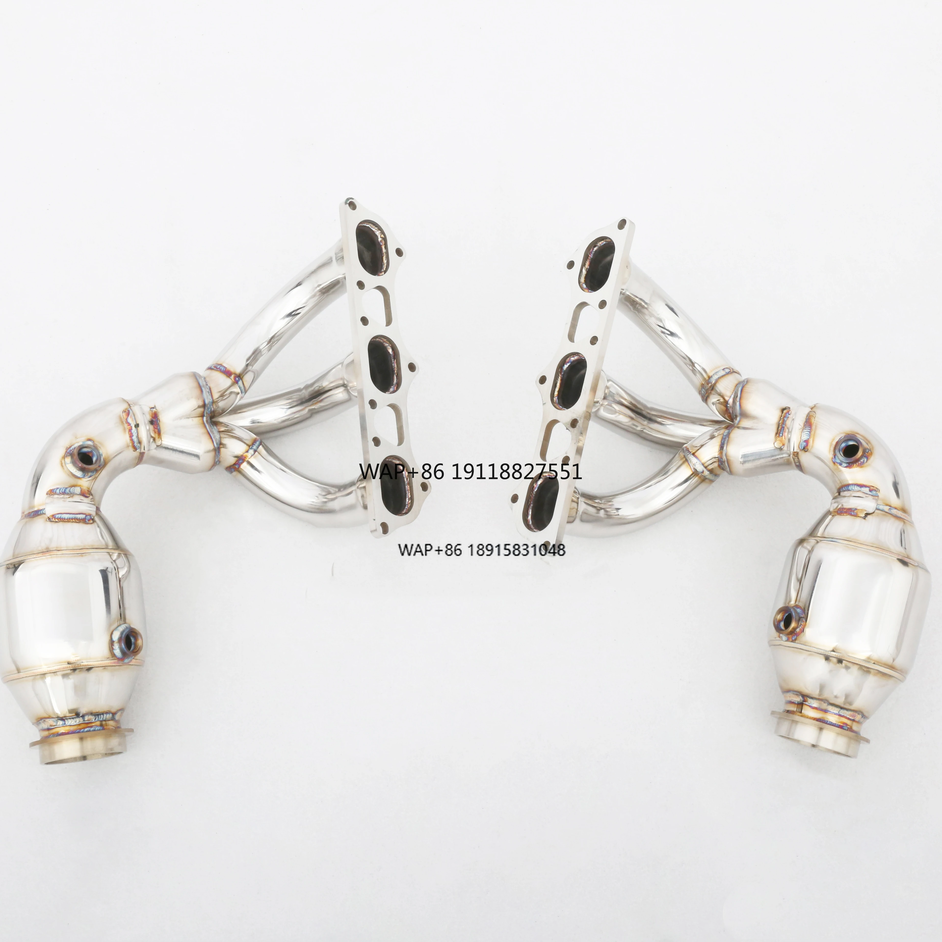 OEM Custom 304 Stainless Steel Race Catted Downpipe Perfect Fit 991.1 GT3 3.4/3.8 Exhaust Pipes Made Titanium