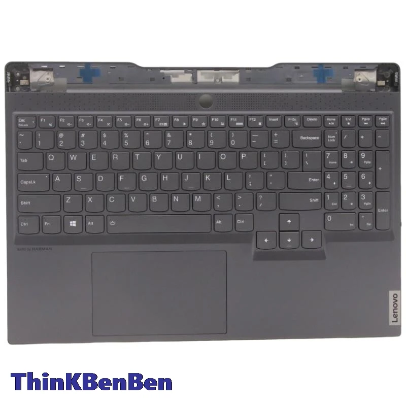 

US English Grey Keyboard Upper Case Palmrest Shell Cover For Lenovo Legion S7 15 15ACH6 5CB1C93740