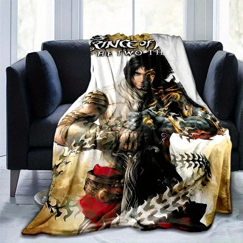 Game character theme pattern Flannel printed blanket suitable for all seasons suitable for living room office sofa and travel