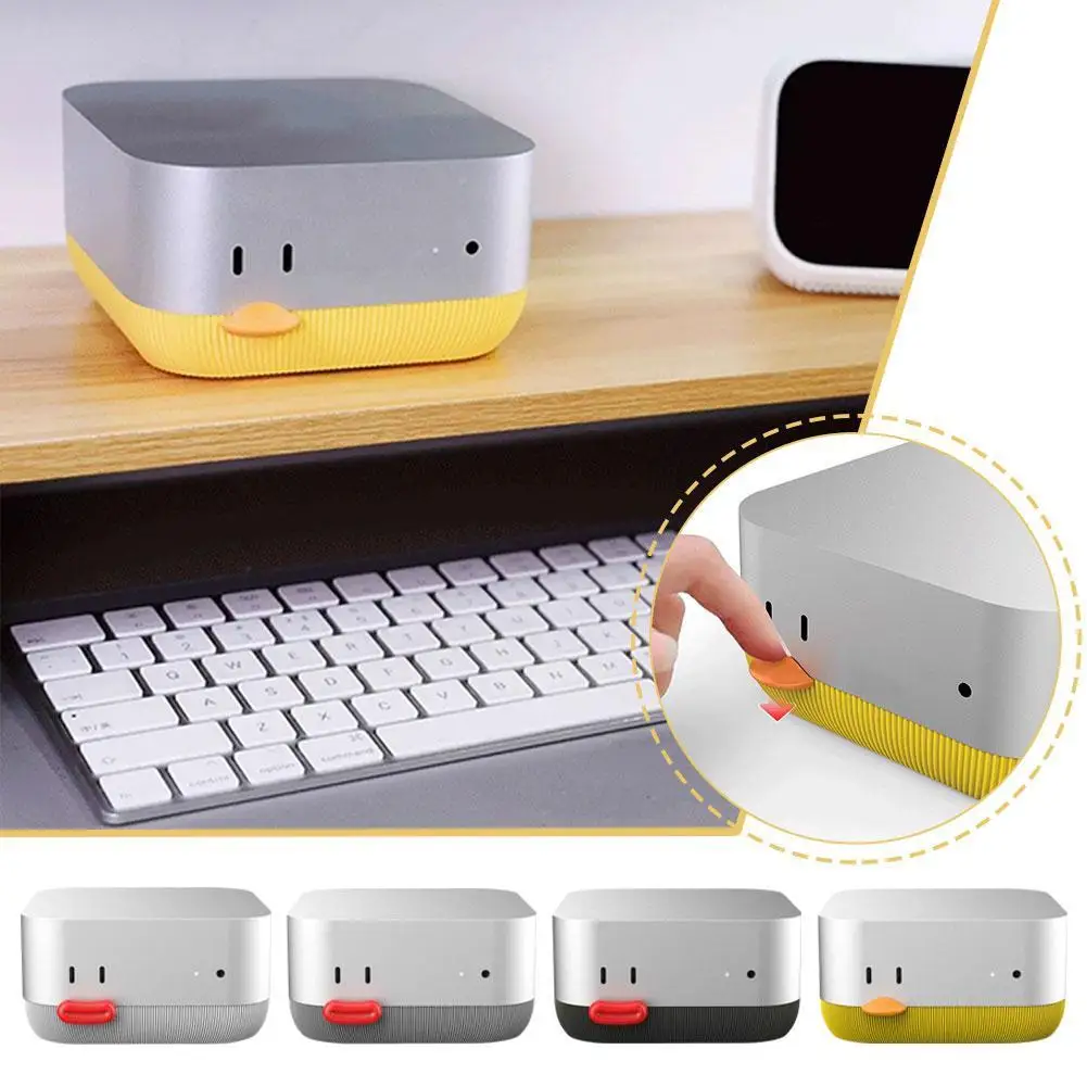 For Macmini M4 Base Stand 3D Printed Power Key Front Creative Cute Peripherals For Macmini M4 Dock For Mac Mini M4 Dock