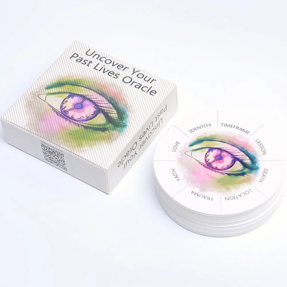過去の人生を明らかにするオラクルカード – 87枚のラウンドタロットデッキ、英語の占いとガイダンスのボードゲーム