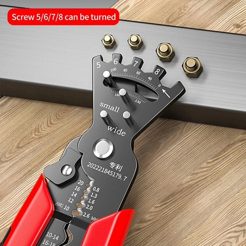 Alicates pelacables de Metal rojo para corte de Cable, herramienta de mano, 1 unidad