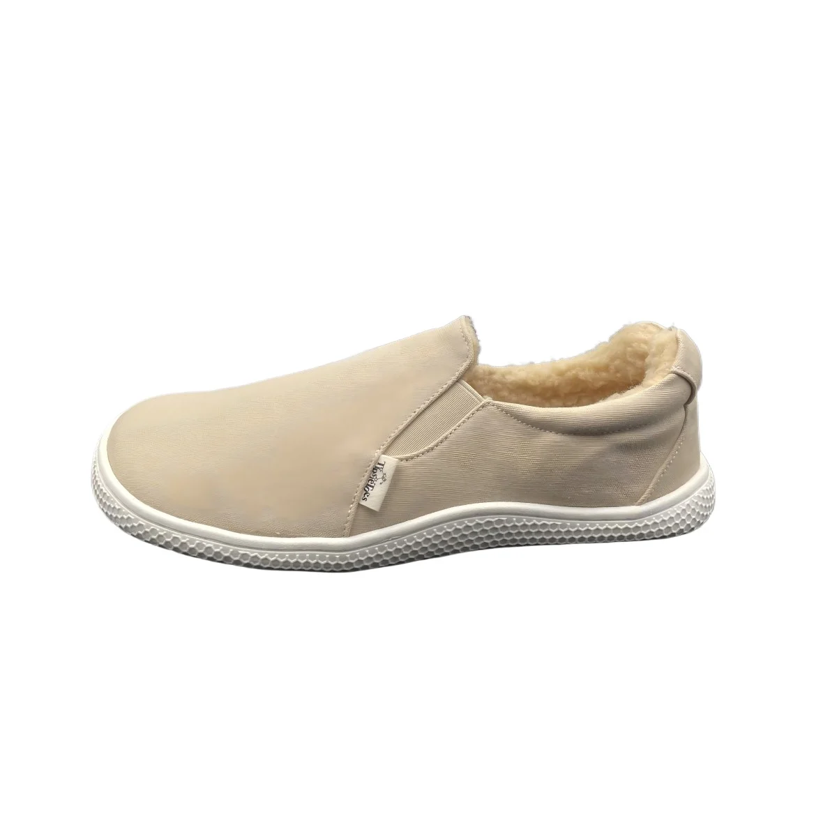Tipsietoes 2024 Winter Barefoot Canvas for Women with Fur inside New Flat Soft Zero Drop Sole Wider Toe Box Light Weight