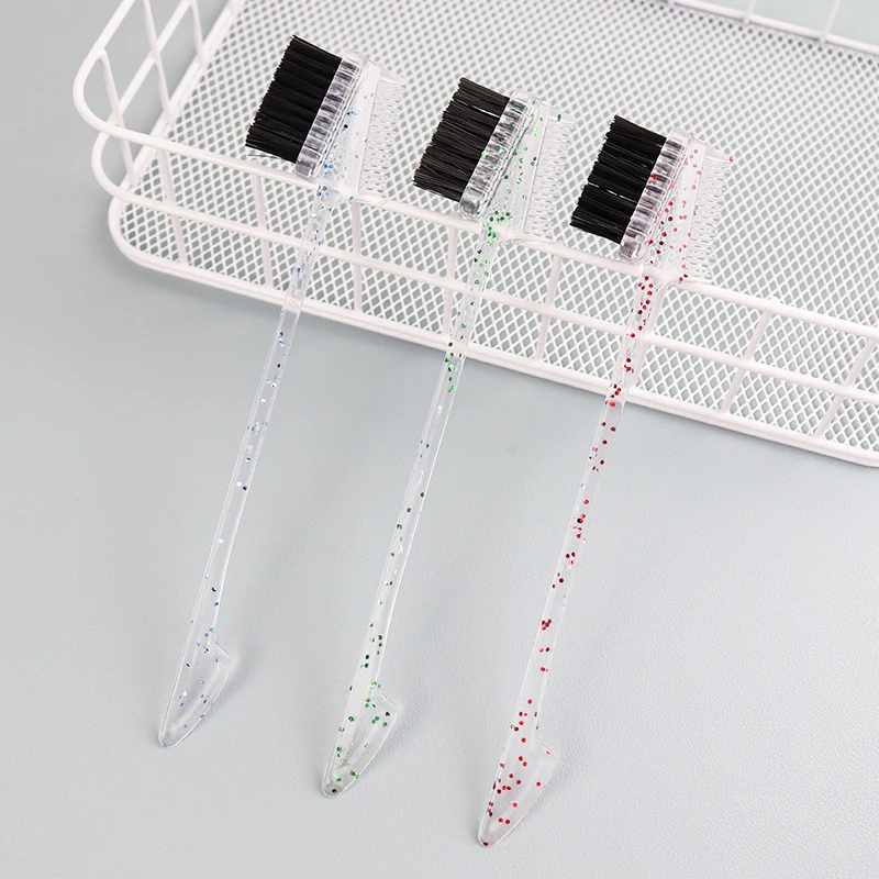 1pc plastic crystal imitation three sided brush comb multifunctional comb control hair brush hair styling tool