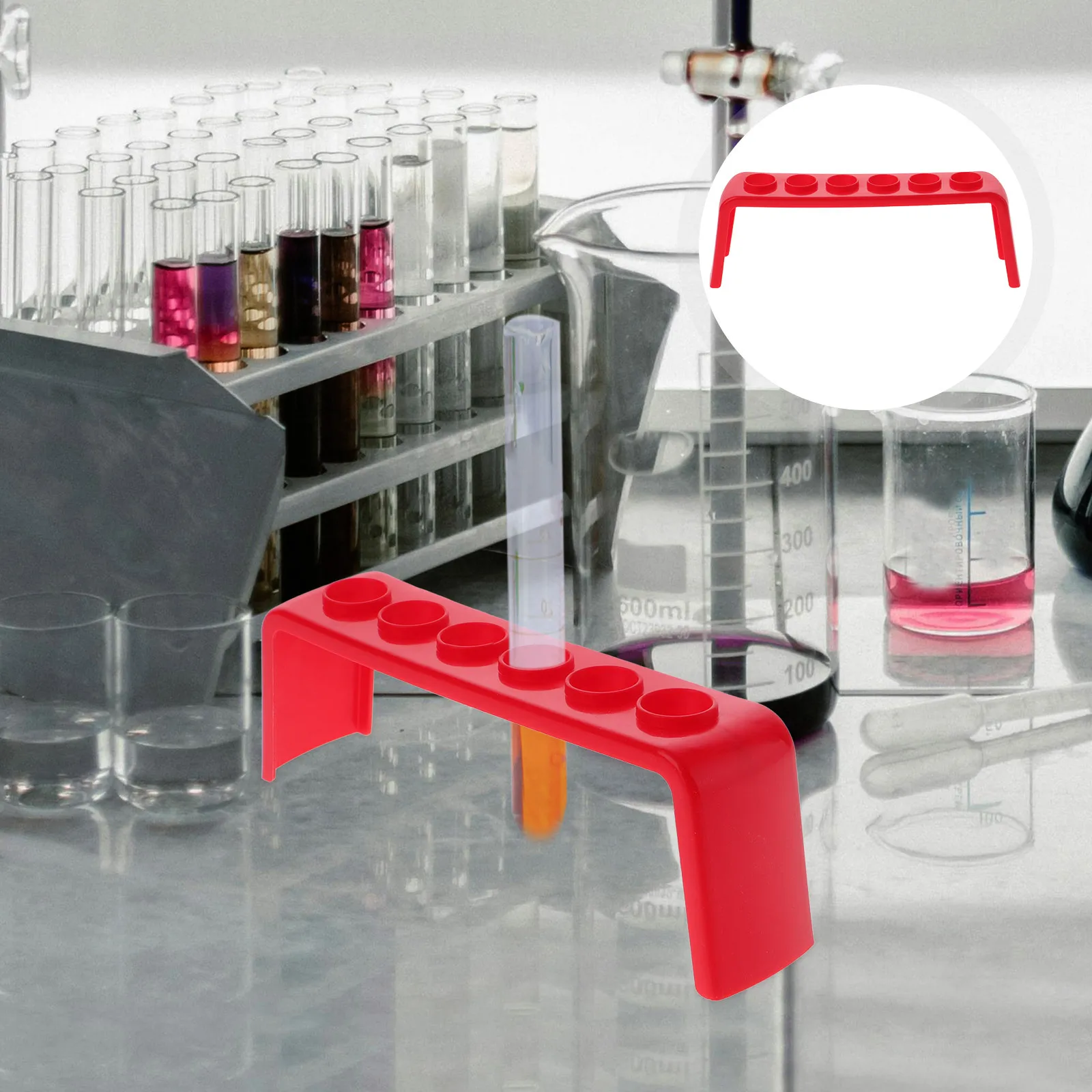 

4 Pcs Test Tubes Multifunctional Rack Laboratory Accessories Organizer Plastic Teaching Aids