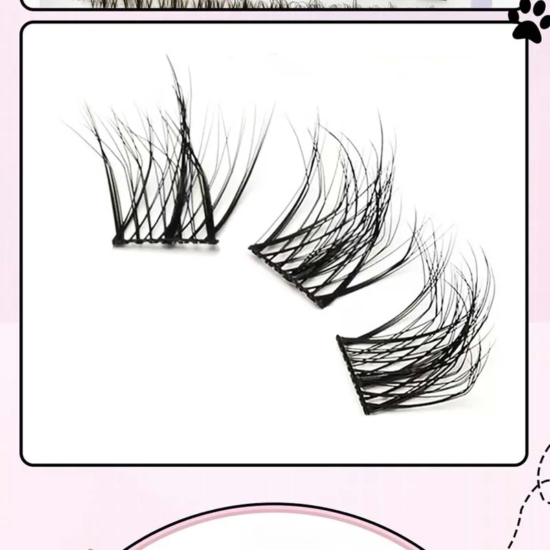 5D Mink Manga Lashes Fluffy Individual Eyelashes Natural False Eyelashes Korean Makeup eye lashes Lazy Trilogy cluster lashes