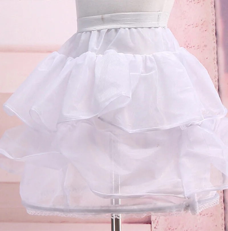 Gonna per bambini con volant a due strati sottoveste per bambini gonne intime vestito balletto tutto-fiammifero elastico in vita con abito di Design in pizzo