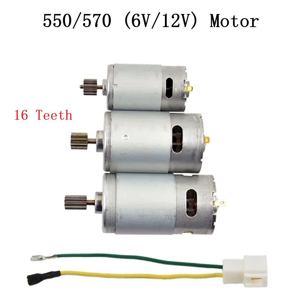 Motore elettrico per auto giocattolo RS550 RS570 16000RPM 35000RPM 16 denti moto per bambini di alta qualità 6V 12V strumento elettrico