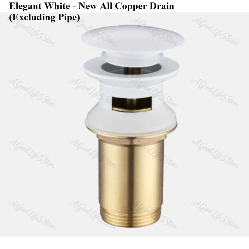 For All Copper Gun Gray Belt Basket Filter, Bounce Type Drain, Hand Washing Face Basin Accessories, Bathroom Odor Prevention