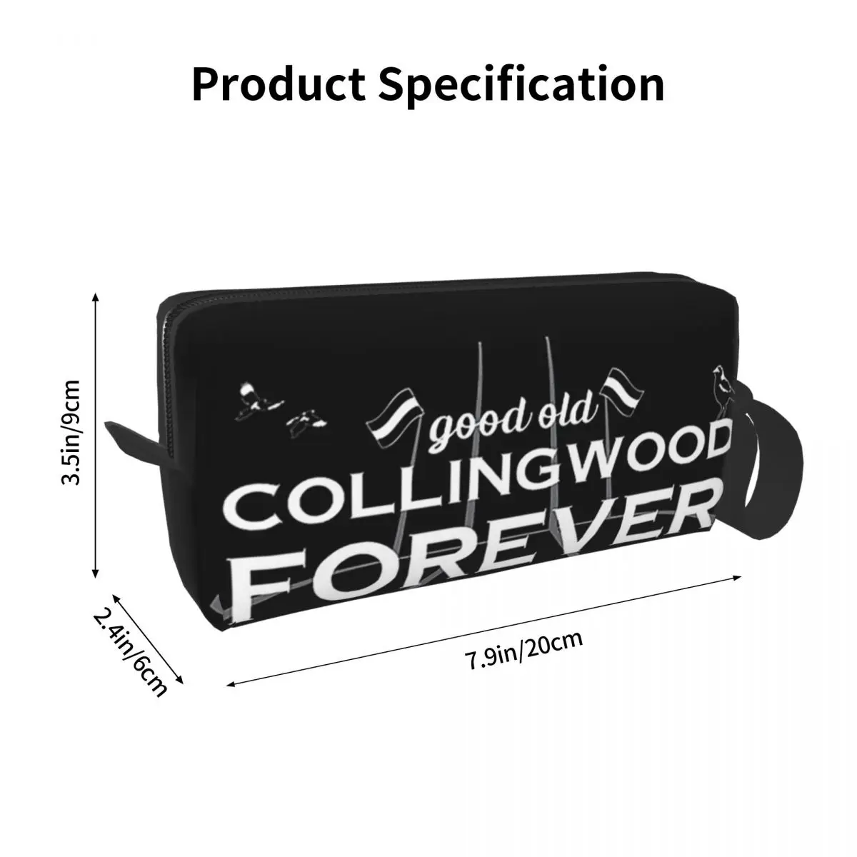 Good Old Collingwood Forever - Collingwood Theme Song Makeup BagToiletry Cosmetic Bag for Women Beauty Travel Pencil Case