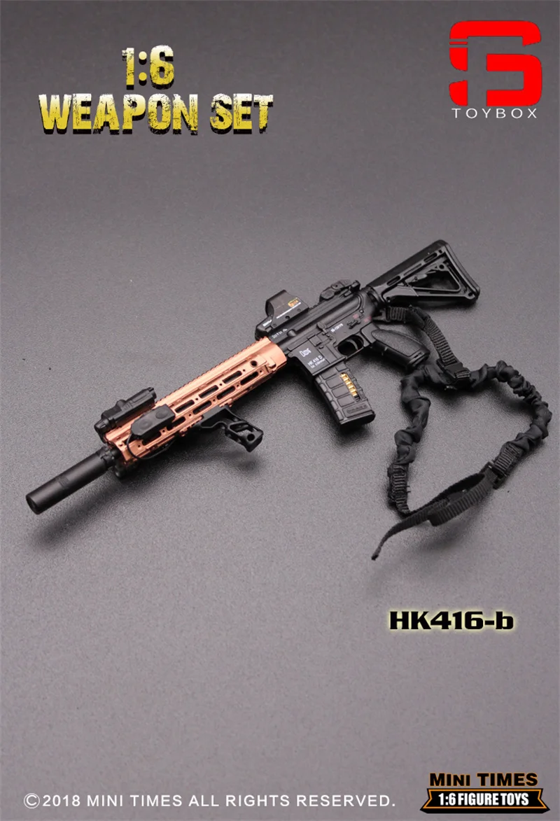 MINITIMES HK416 Series M4 Series 1/6 escala Rifle Gun Weapon Model Toys for 12 "Action Figure Accessories Collections DIY