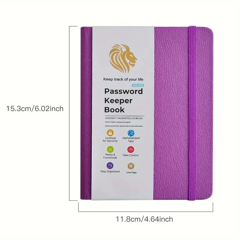 Password Book With Alphabetical Tabs - Internet Address & Password Keeper Logbook For Password Organization Notepad Notebook