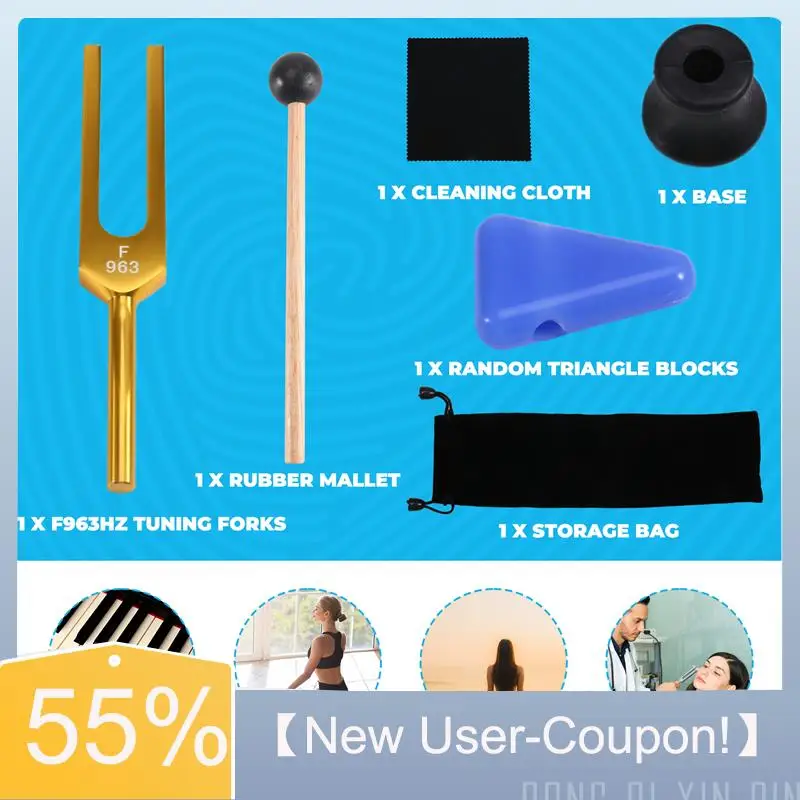 【New User-Coupon!】F 963HZ Tuning Fork Set, Tuning Fork For Healing Chakra Sound Therapy Keep Body Mind And Spirit In Perfect Har