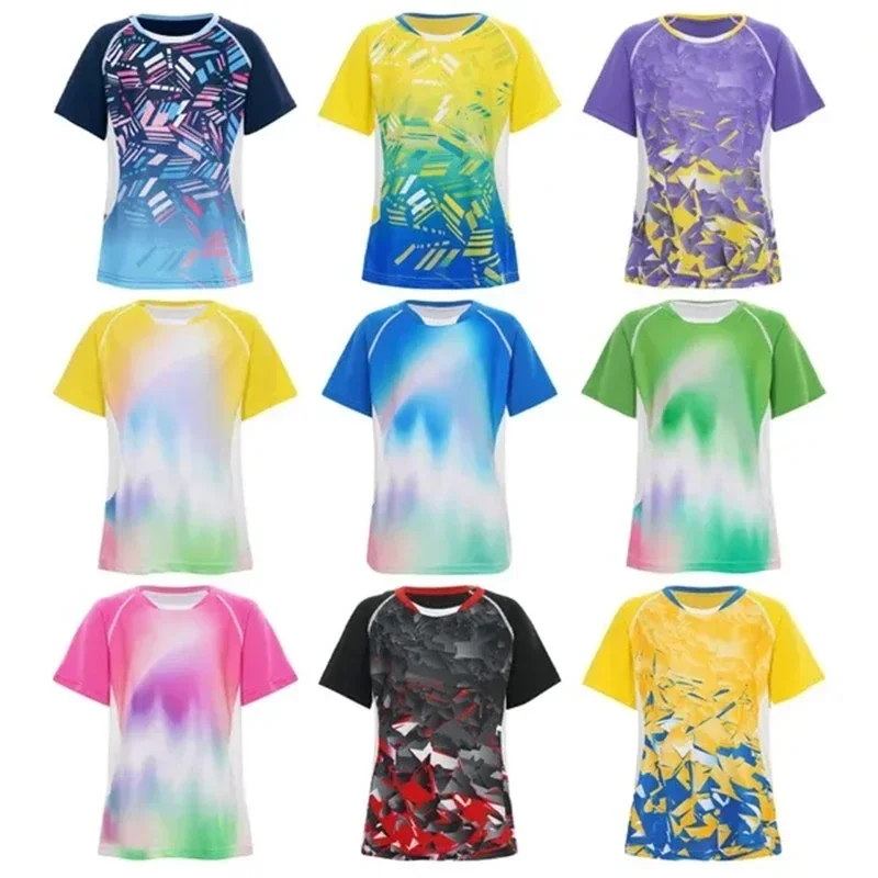 Short Sleeve Men's and Women's Sports T-shirt, Quick Drying, Breathable, Round Neck, Basketball, Football, Badminton, Tennis