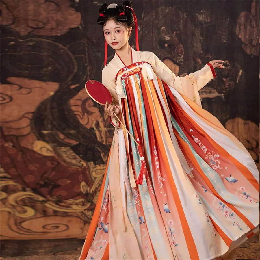 Vintage Hanfu Women Chinese Traditional Stage Dance Dress Female Fairy Cosplay Costume Hanfu Set Blue Elegant Princess Outfits