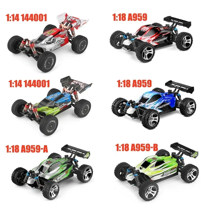 WLtoys 144001 RC Car A959 A959-A A959-B 70 KM/H 4WD veicolo da corsa elettrico ad alta velocità fuoristrada giocattoli per auto telecomandati per