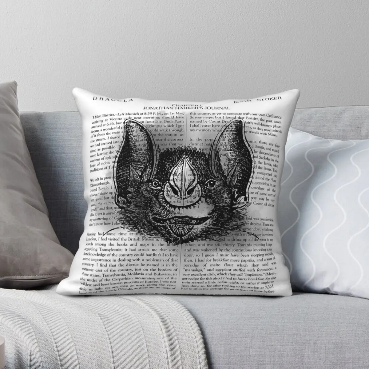 Bram Stoker's Dracula Square Pillowcase Polyester Linen Velvet Printed Zip Decorative Throw Pillow Case Room Cushion Case 18