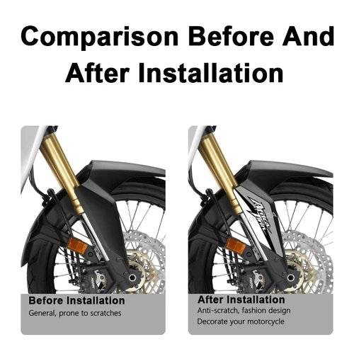 Imagen 2 del producto POSFIRA, pegatinas para guardabarros delantero de motocicleta, calcomanías de vinilo para Honda Africa Twin 1000 CRF1000L Adventure Sports 2016-2019, accesorios