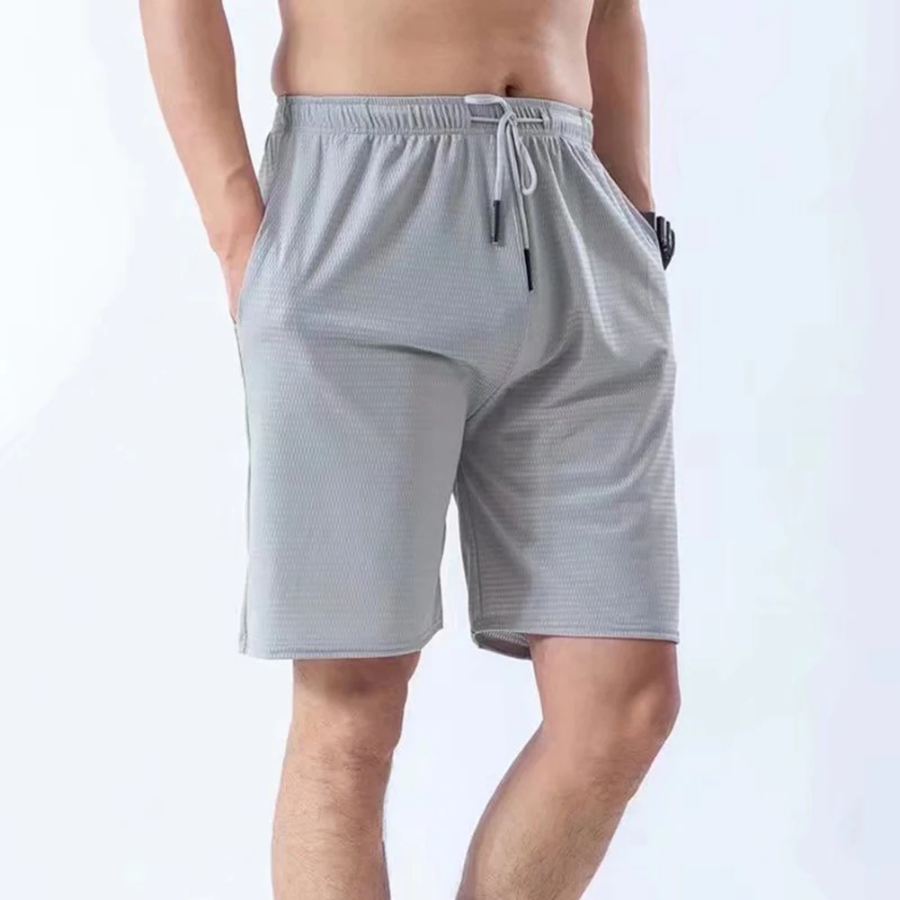 Men Shorts Mesh Quick-dry Sexy Fitness Short Pants Casual Brand Beach Sweatpants Solid Color Summer Sports Fitness Pants M-5XL