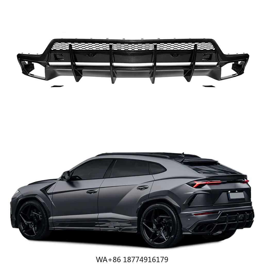 

Dry Carbon Fiber for URUS SUV Rear Diffuser-Black Polished Finish Full Set with 100% Fitment
