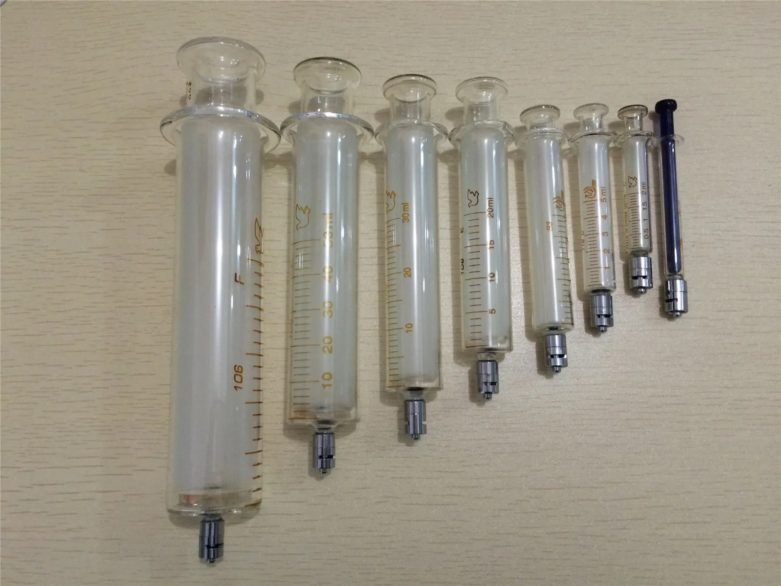 

1ml 2ml 5ml 10ml 20ml 30ml 50ml 100ml Glass Syringe Luer Lock Injector Lab Glassware Recycling Sampler