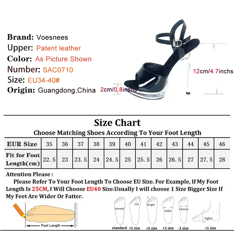 Sandali da indossare all'esterno per le donne scarpe con plateau trasparenti in cristallo 2024 nuove scarpe da donna con tacco alto nero tacchi estivi