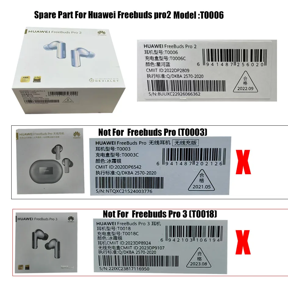 Original Parts Replacement For Huawei FreeBuds Pro 2 Bluetooth Headphone Pro2 Single Left Right Or Charging Case Accessories