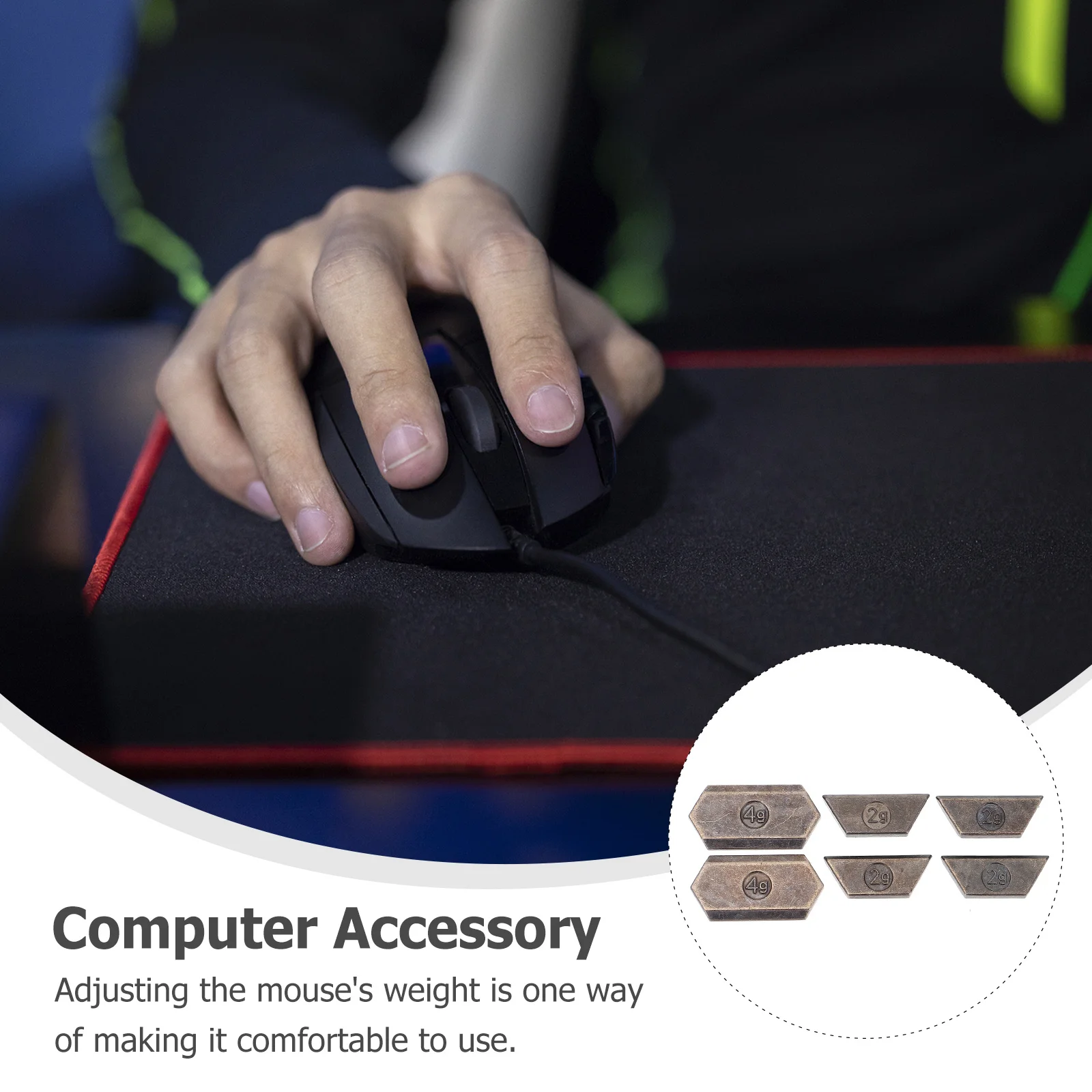 

1 set 1 Set For Gaming Mouse Replacement Weight Cordless Mouse Appropriative Weight Tuning Balance Counter Accessory