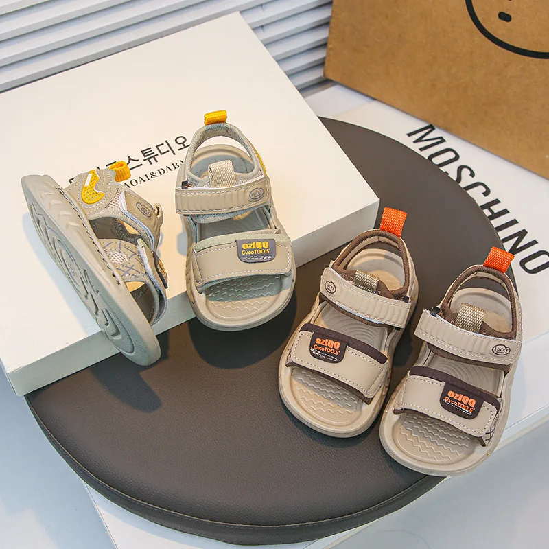 Summer Kids Girls Boys Closed Toe Sandals Breathable Anti-slip Soft Sole Adjustable Strap Toddler Casual School Outdoor Shoes