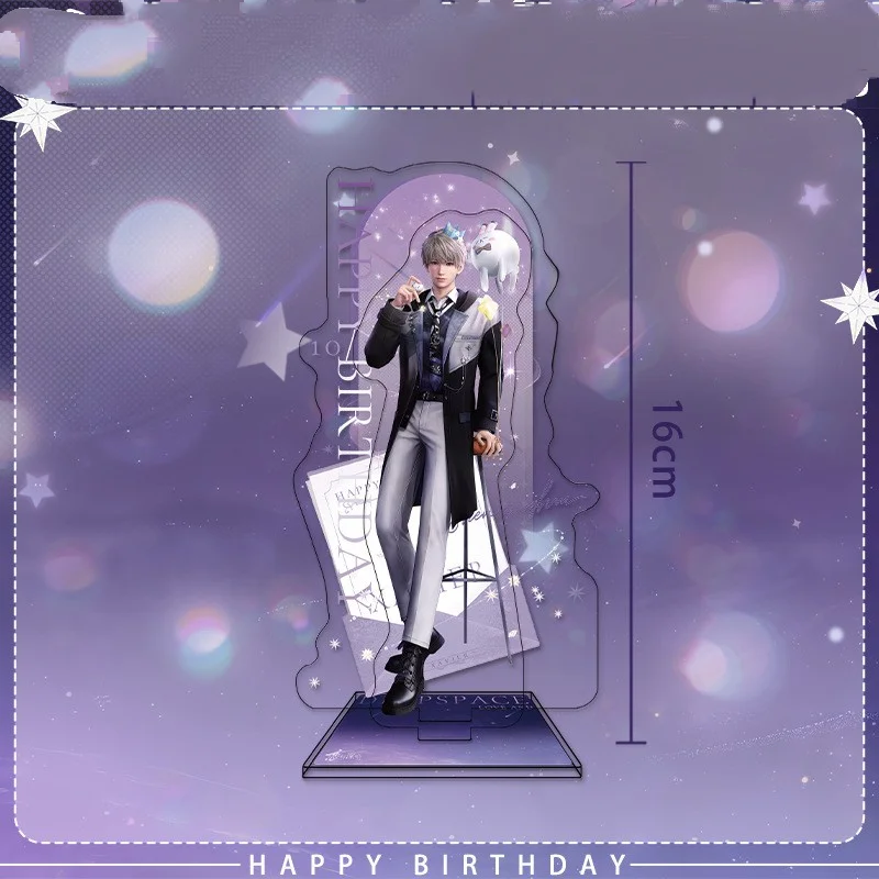 Gantungan Kunci Akrilik Seri Ulang Tahun Love and Deepspace Xavier, Plat Berdiri Transparan untuk Meja, Gantungan Kartu, Hadiah untuk Wanita