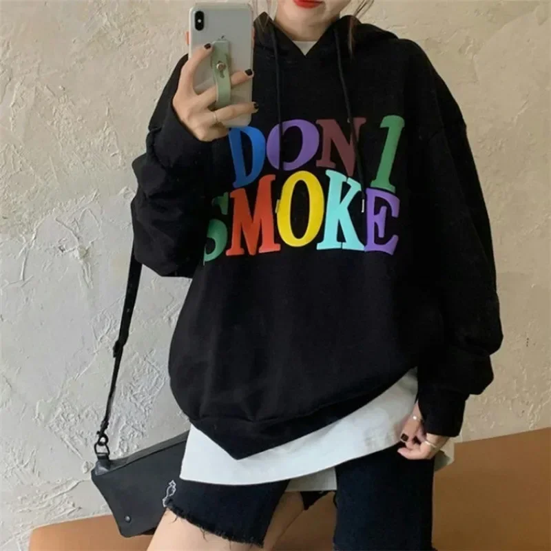 Korean Hooded Oversize Plus Size Couple Hoodie Women Streetwear American Vintage Autumn Winter Hoodie Men's Sweater Hoodies