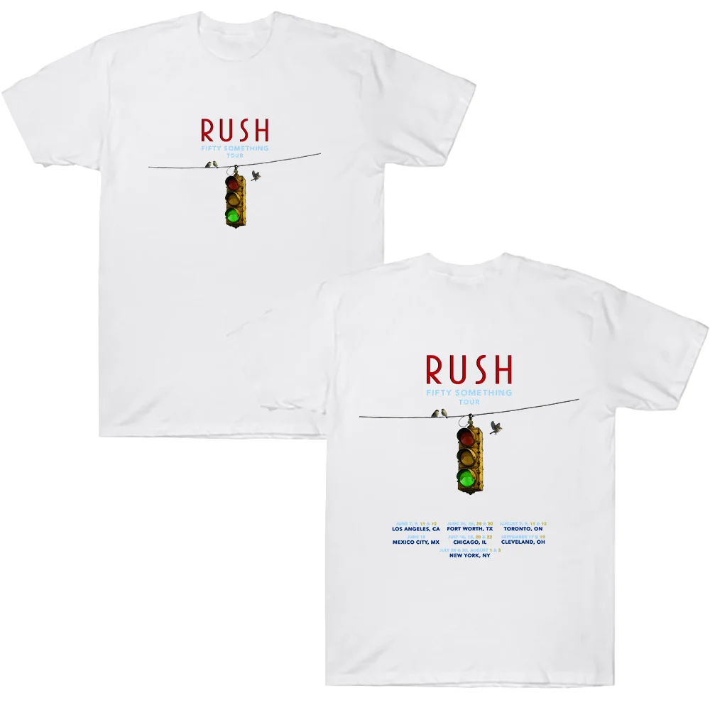 New Rock Rush Band T Shirts FIFTY SOMETHING Tour 2026 T-shirts Men Women Fashion Hip Hop Tops High Quality Cotton Tee Streetwear