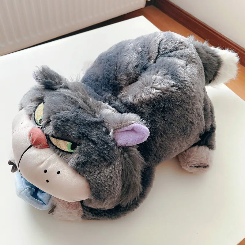 

Disney Cinderella Lucifer Cat Tissue Boxes Cosplay Cat Lucifer Toys Dolls Kawaii Car Handkerchief Boxes Home Napkin Holder Gift