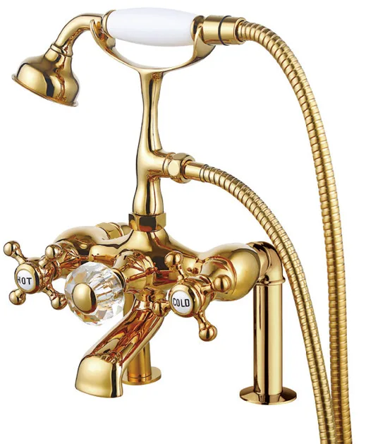 صنبور دش أوروبي عتيق من التيتانيوم والنحاس بالكامل، دش ساخن وبارد، دش