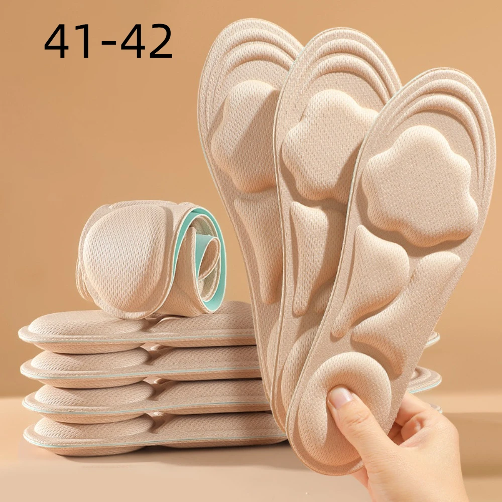 

5 пар новых впитывающих пот подошвы для обуви из пены с эффектом памяти, дышащие стельки для ухода за ногами, стельки для бега, дезодорант, массажная ортопедическая стелька