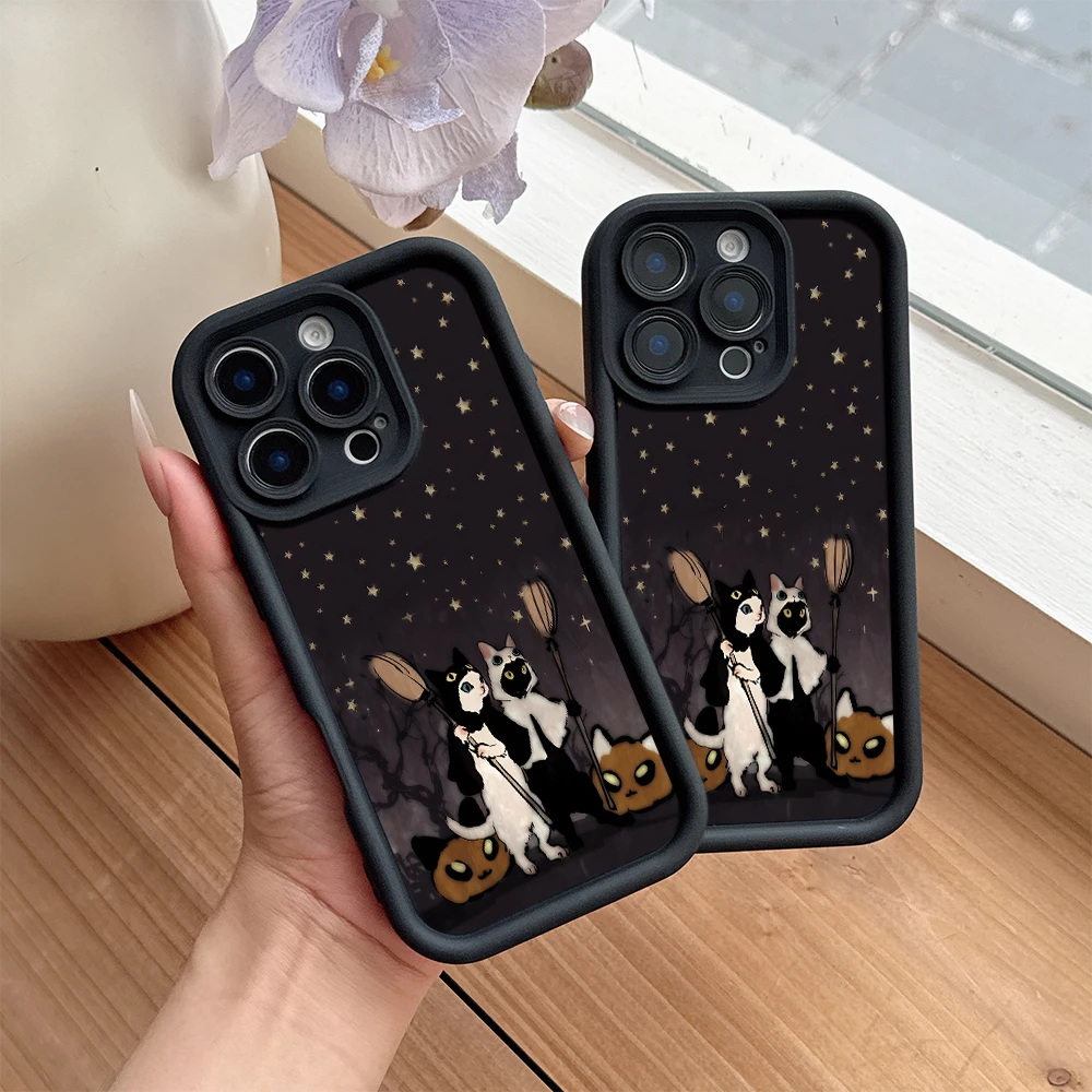 Creative lovely Halloween cat Phone Case for Huawei P50 Nova 9 10 Honor 400 300 200 X7B X7 X8 8A Magic7 X9c Smart Lite Pro 4G 5G