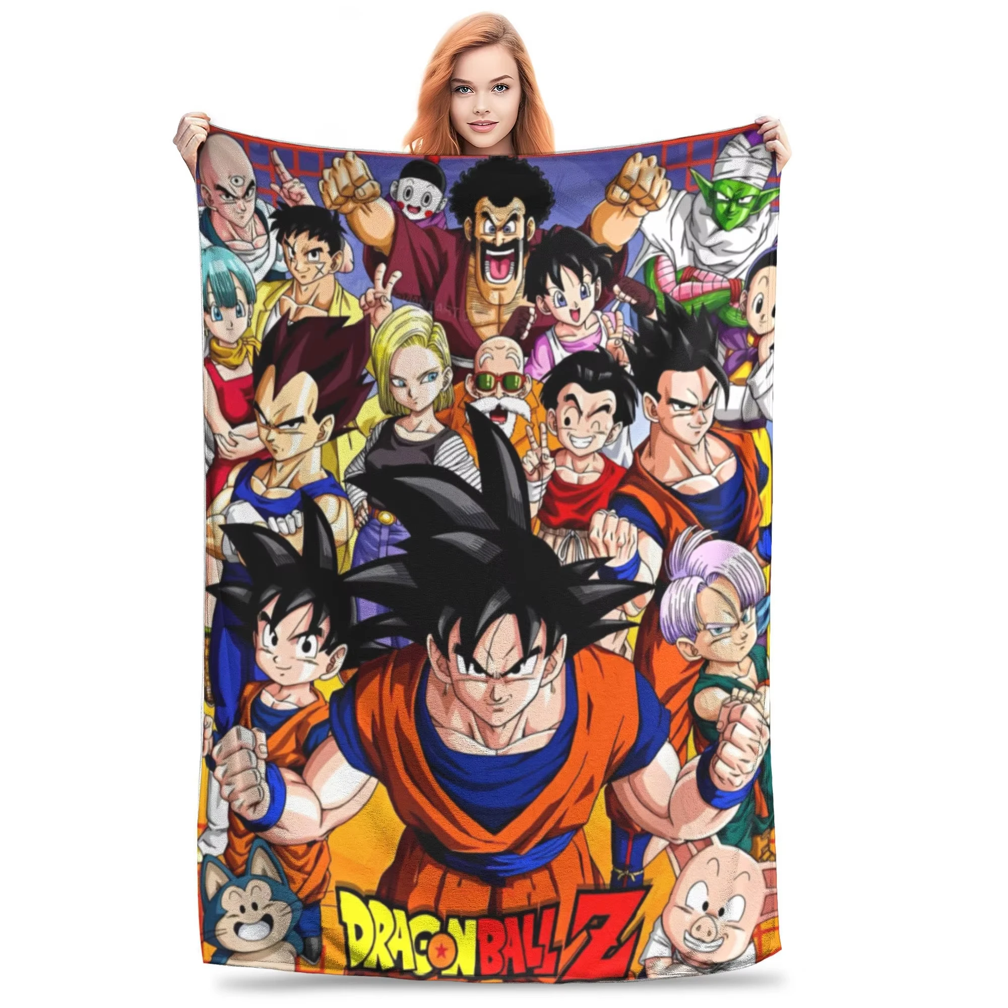 Dragon Ball Blanket Anime Goku Pattern Soft Throw Blankets for Bed Bedroom Quilt Air Conditioning Personalised Warm Bedspread view 2