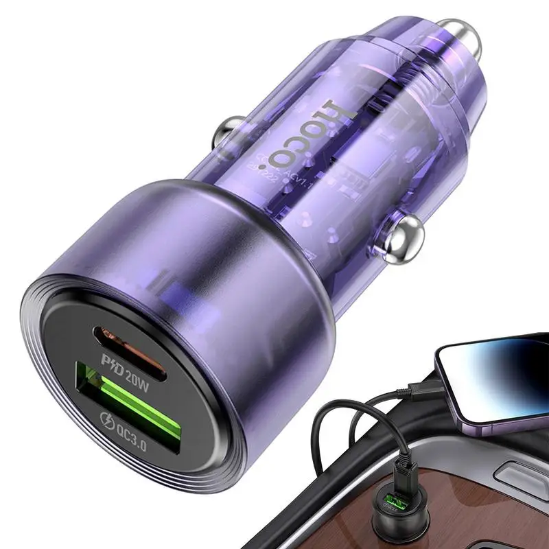 

Type C Car Charger Adapter Type C Fast Charging Head For Road Trip Essentials Road Trip Essentials For Convertible SUV Rv Truck