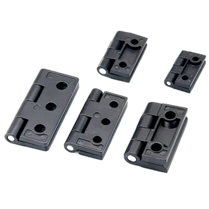 5pcs Zinc Alloy Rectangular Metal Aluminum Folding Hinge Aluminum Hinges Black Hinges For Electric Cabinet Hardware
