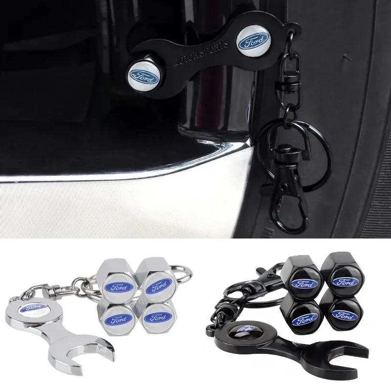 

4Pcs Alloy Car Wheel Tire Valve Stems Cap for Ford Mustang Focus 2 3 Fiesta F150 Fusion Kuga Mondeo RANGER Ecosport Accessories