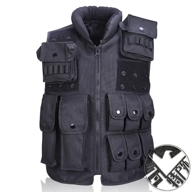 Beveiligingstank Top Outdoor Training Gevechtsuitrusting Cs Live Multi Pockets Waterdichte Zelfklevende Gesp Militair Tactisch Vest