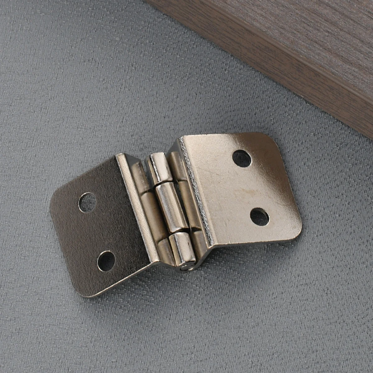 Hardware New Chinese style four fold side length 28mm bronze iron sheet hinge 8 hole right Angle fit 18mm