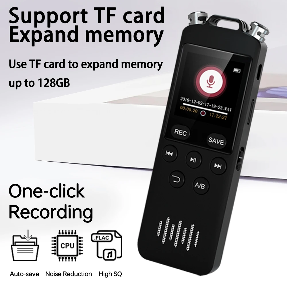 

Large screen C-type rechargeable dicta long time recording voice audio recorder Activated with Noise Reduction Voice recorder