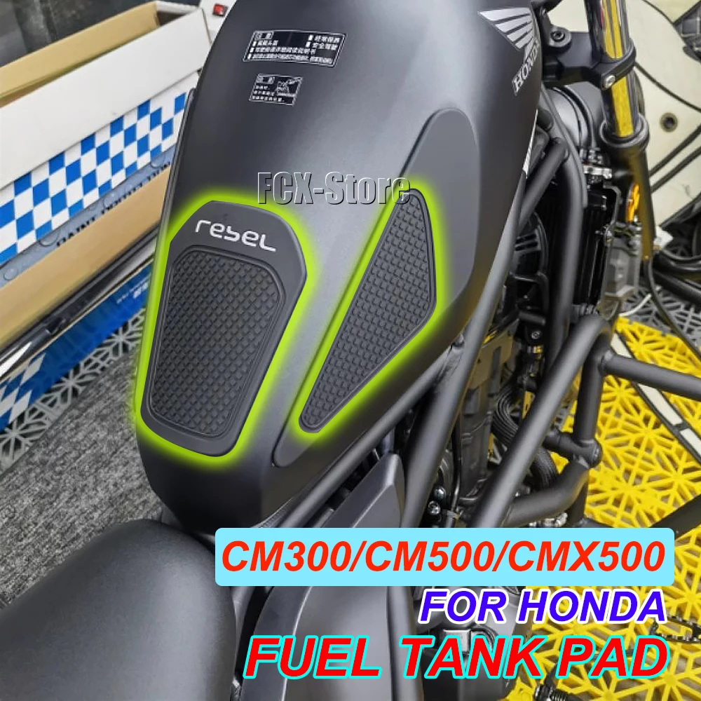 

Аксессуары для мотоциклов, наклейка на топливный бак для Honda Rebel CM300 CM500 REBEL CM500 CMX 300 CMX500 CMX300, черные резиновые наклейки