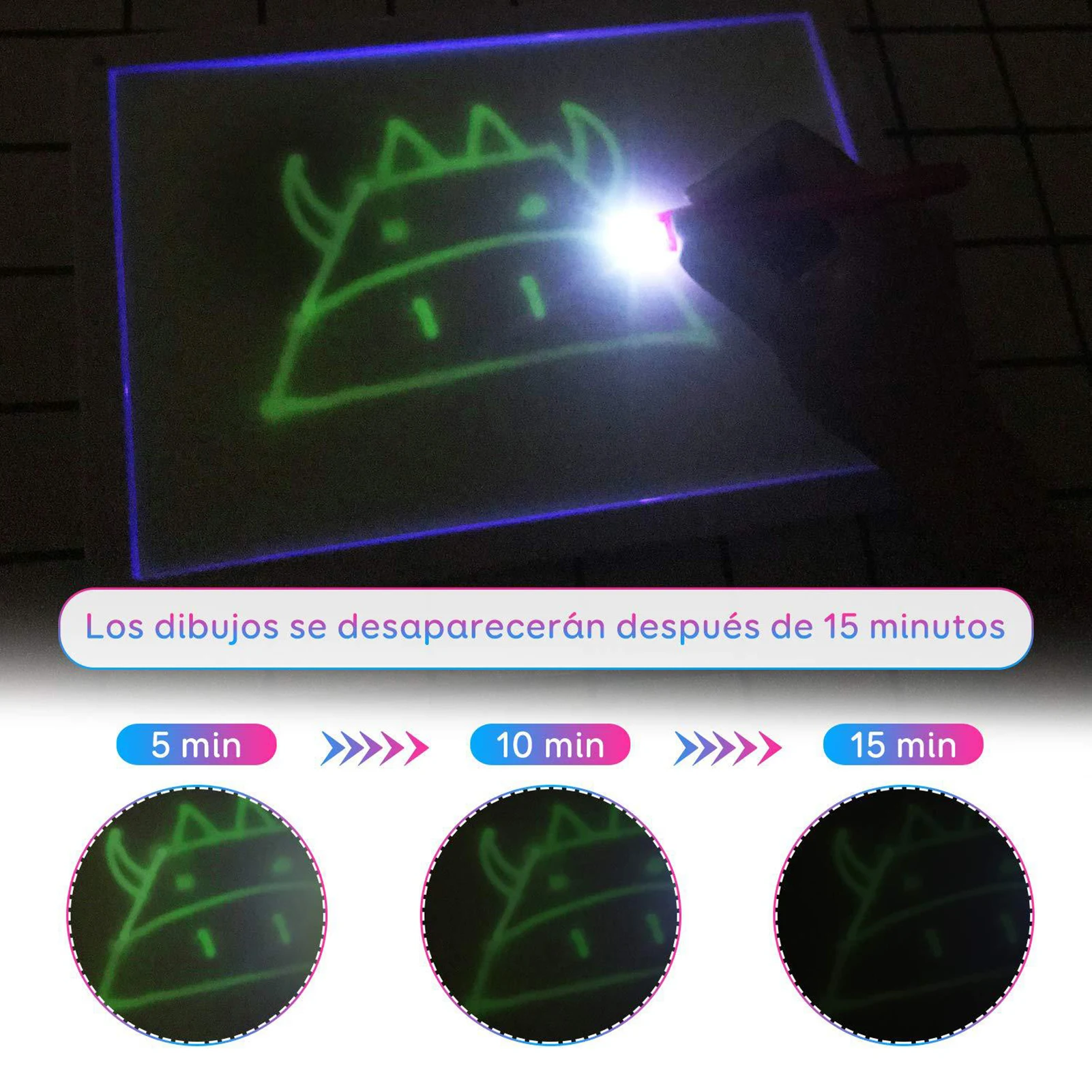 Placa de pintura fluorescente para crianças, brinquedo engraçado do desenho apropriado para a educação adiantada, escola, sal99