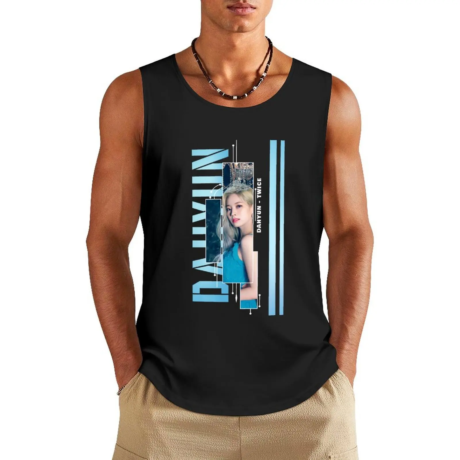 Dahyun Tank Top sleeveless summer Men's tops t-shirts for men