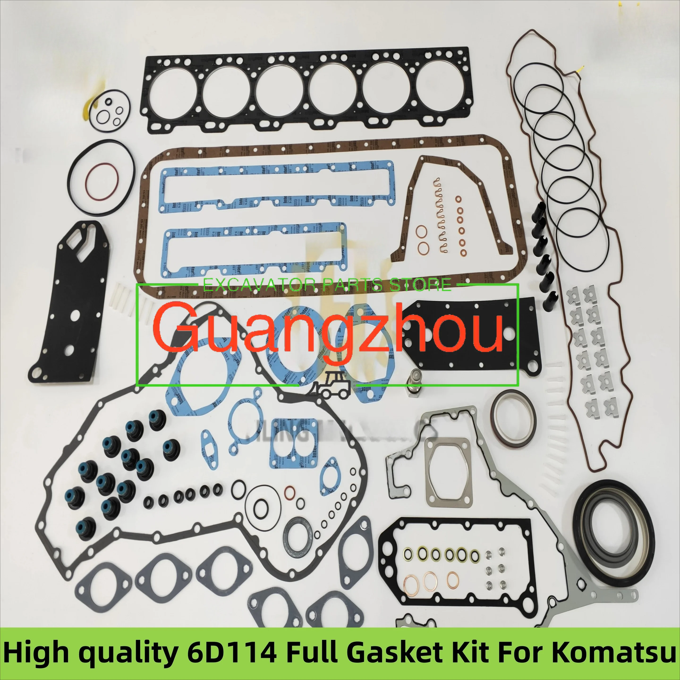 6D114 Engine Full Gasket Kit 3938267 3935585 For Komatsu PC300-7 PC360-7 PC300-8 PC350-8 Excavator Engine Repair