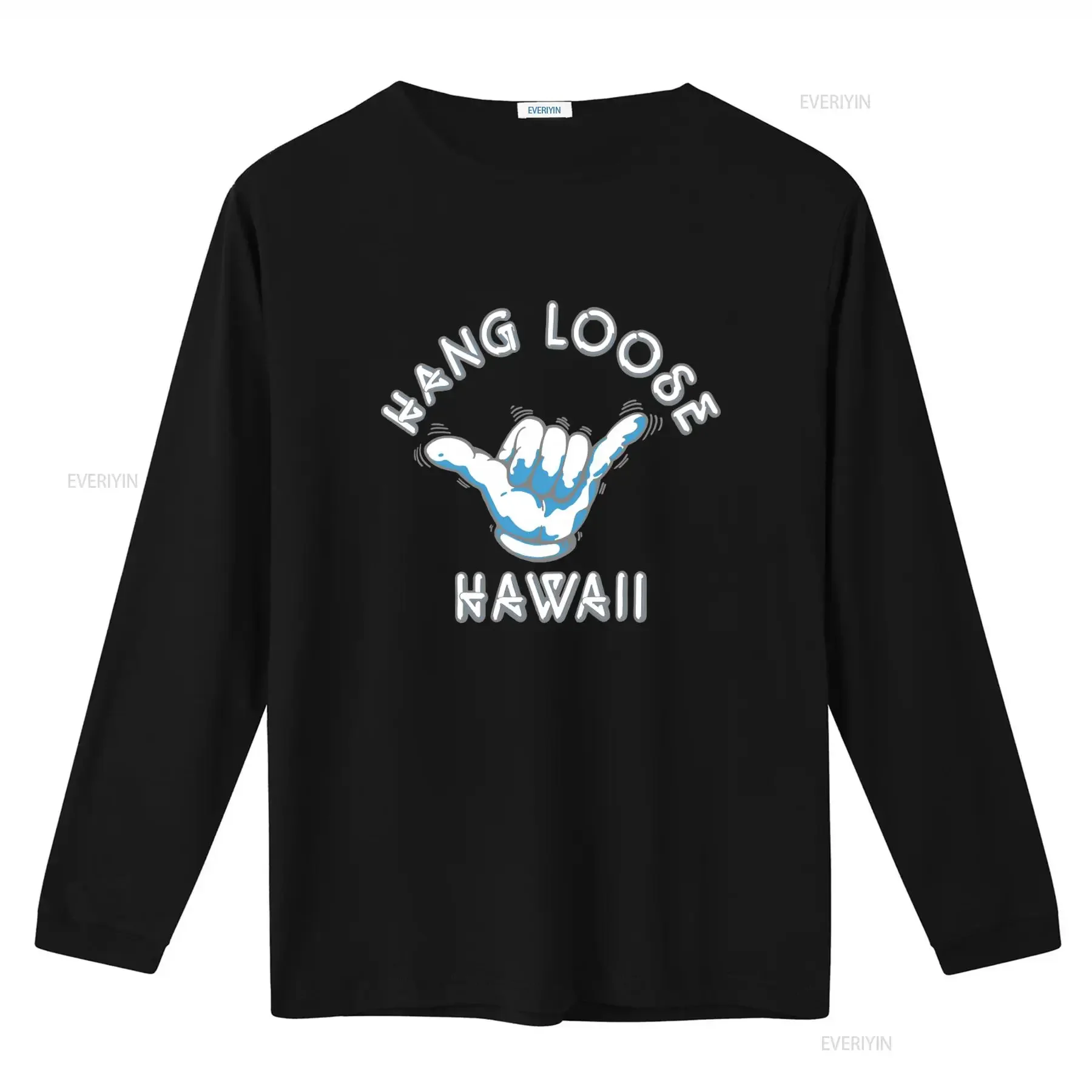 Vintage 1984 Polyester T Shirt Hang Loose Hawaii Design Big Logo Single vintage Washed Casual Versatile Soft Unisex Stretched